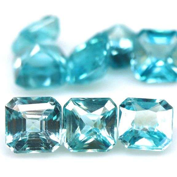Exciting! 9.20ct CUSHION CUT Swiss blue Zircon!