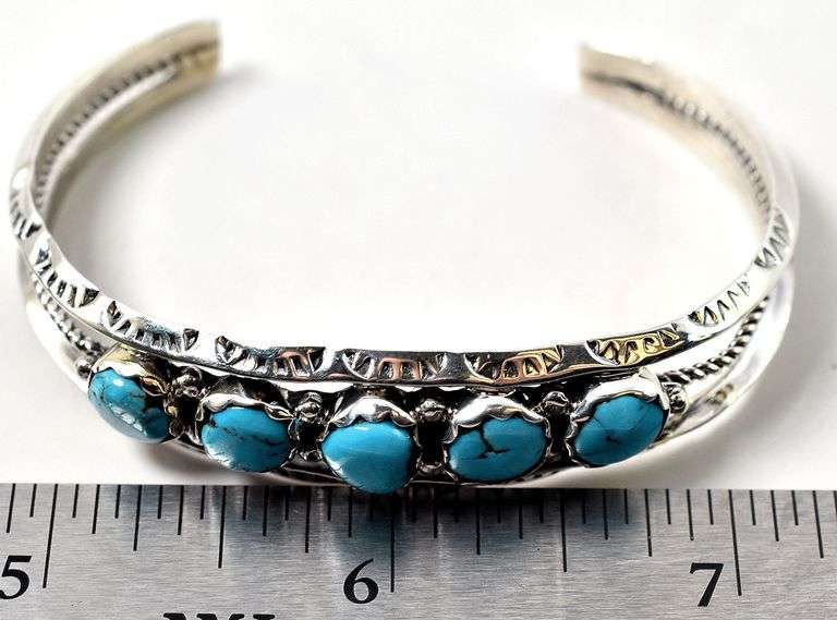 Shawn Clark Turquoise Gemstone Cuff Bracelet