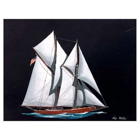 Two Masted Schooner by Blokhin
