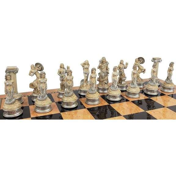 Greek Mythology Chess Set Zeus vs Poseidon