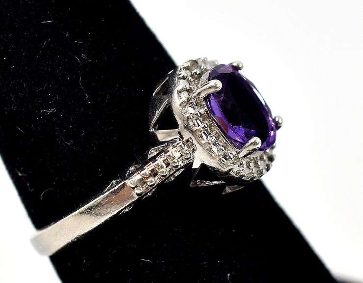 Amethyst Gemstone Ring in Sterling Silver