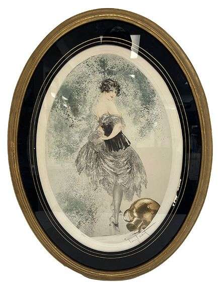 Highly Collectible Louis Icart Hand-Signed Etching Circa 1925
