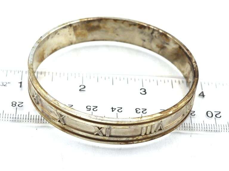 Tiffany $ Co Atlas bangle bracelet in 925 sterling silver