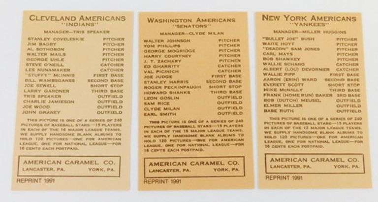 3 American Caramel Co. 1991 Re-Prints