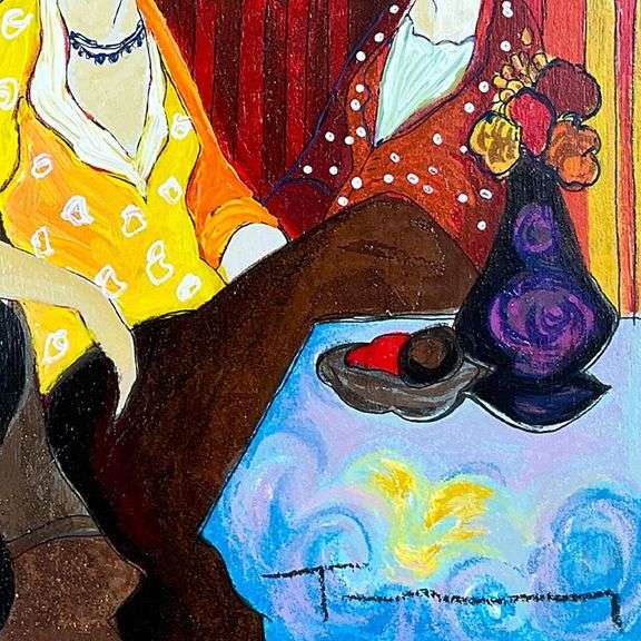 At the Port by Tarkay (1935-2012)