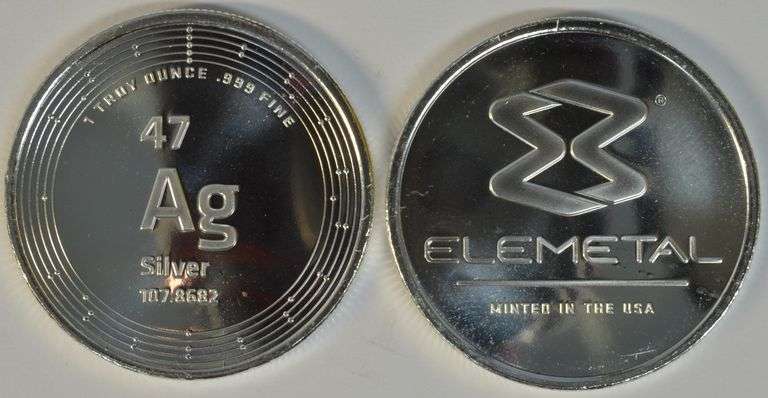 Gem Prooflike Roll of 20 Elemetal 1 Troy Oz pure .999 Silver Medallions