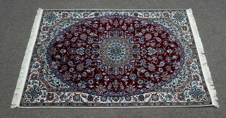 Handmade w/Silk Persian Nain 3.3x4.11