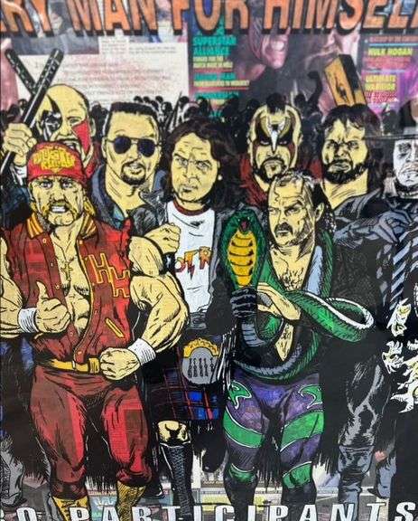 Spectacular one-of-a-kind mixed media on canvas by Chad Fandel