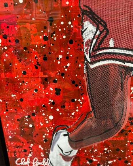 Spectacular one-of-a-kind mixed media on canvas by Chad Fandel