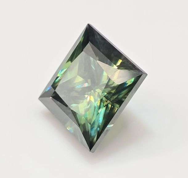 Huge Rare 10.5 Ct Emerald Green Princess Cut Lab Simulated Diamond