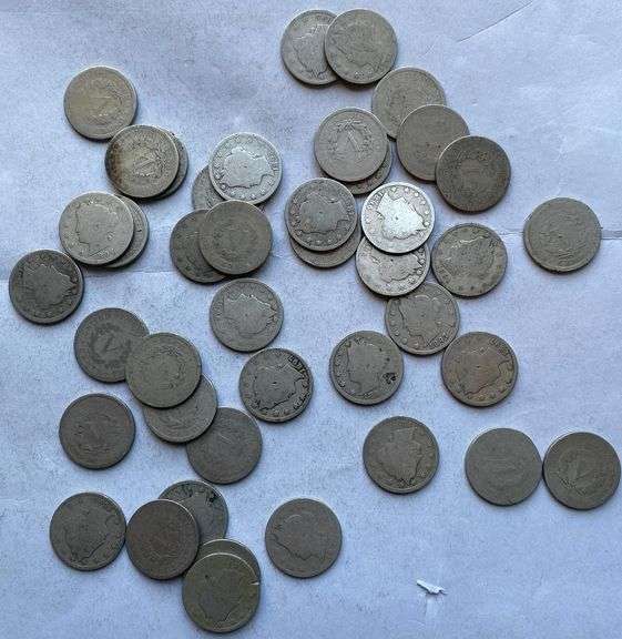 40 1890-93 1895-7 V Nickels