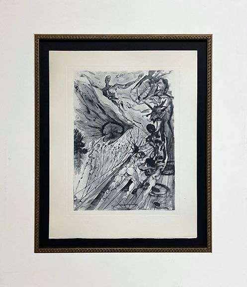 Highly Collectible Salvador Dali Original Copper Engraving Circa 1965