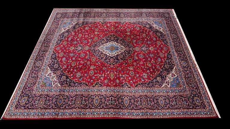 Handmade Persian Kashan 11.5x16.1