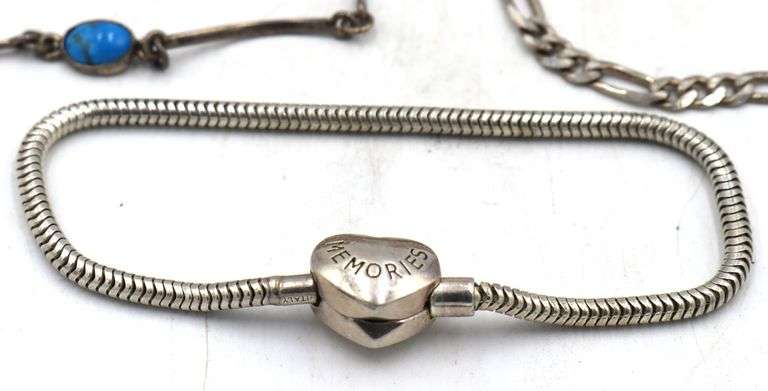 Group lot of 8 Vintage 925 sterling silver bracelets