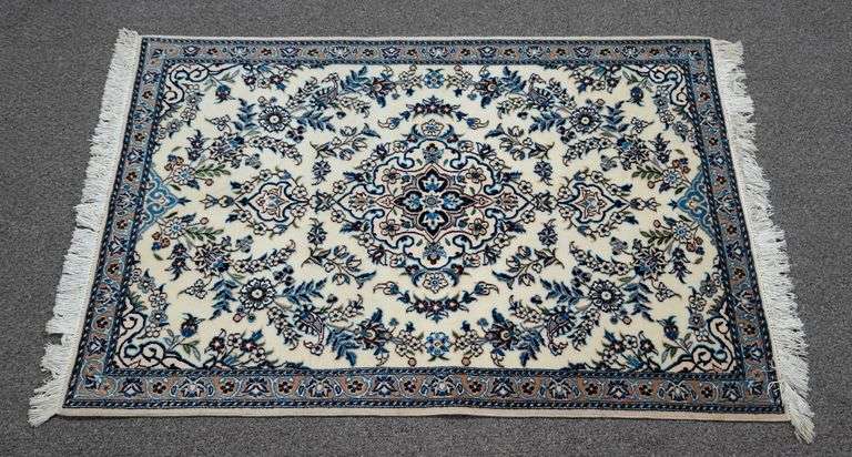 Handmade w/Silk Persian Nain 2.10x4.3
