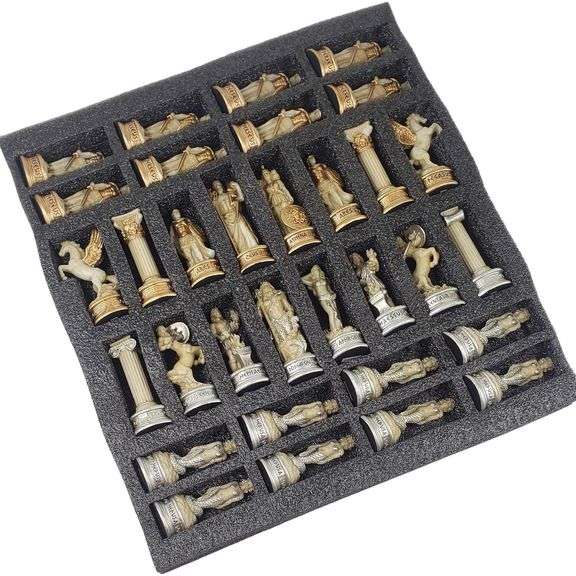 Greek Mythology Chess Set Zeus vs Poseidon