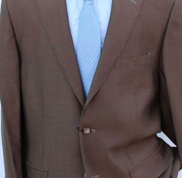 Stylish Comfort Fit Brown Suit, Made in Italy