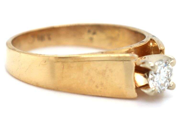 18kt Yellow gold 0.25ct RBC diamond engagement ring