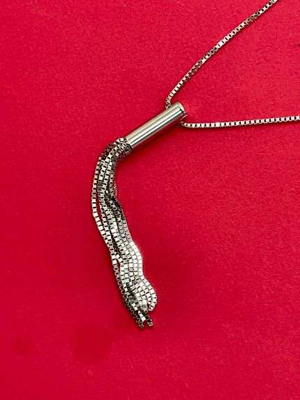 BRAND NEW 14K WHITE GOLD NECKLACE
