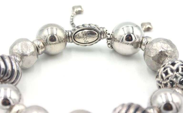 David Yurman silver Elements bead bracelet