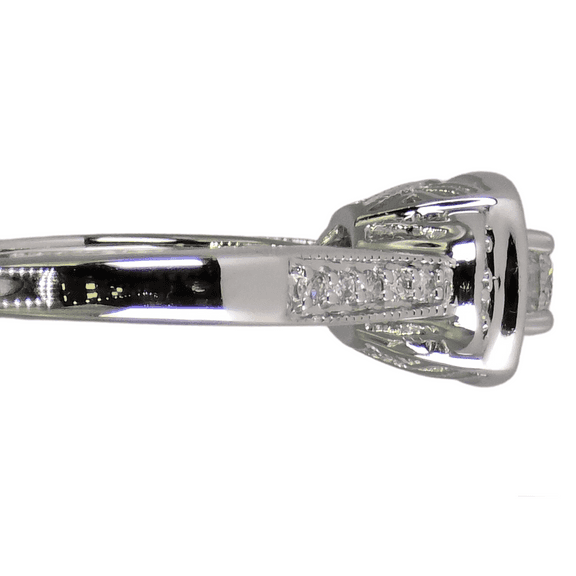 14k (585) White Gold Natural Diamond Ring