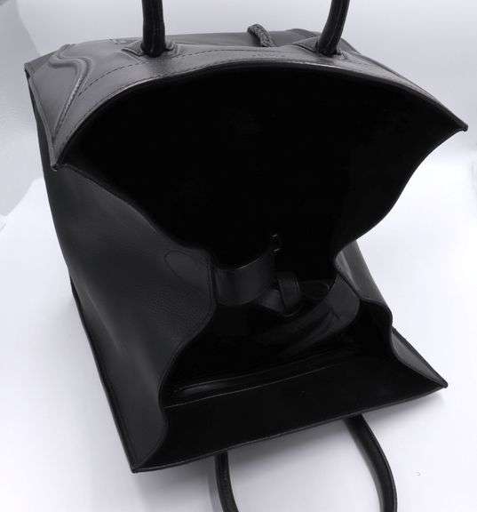 Celine Black Leather Phantom Purse