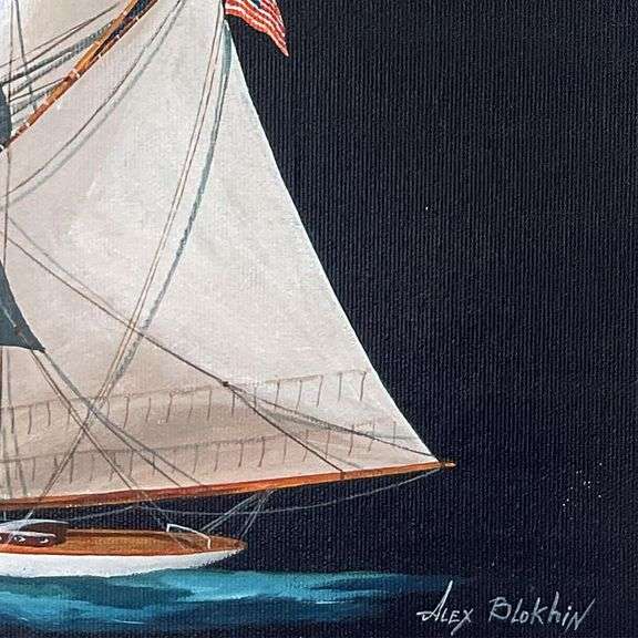 One Masted Yacht by Blokhin