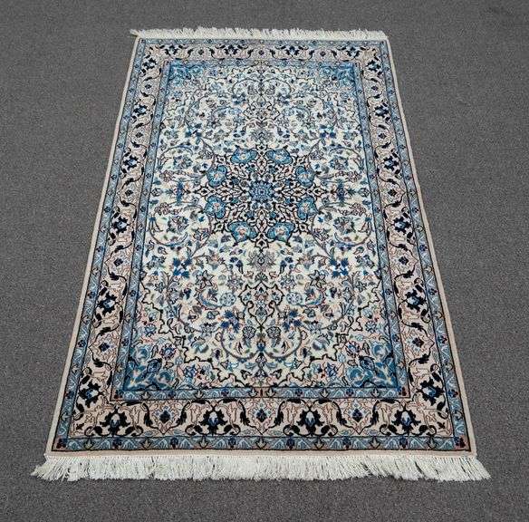 Handmade w/Silk Persian Nain 3.10x6.7