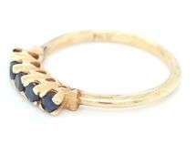 Useful 14K YG Band with Sapphires