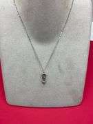 14K WHITE GOLD DIAMOND PENDANT WITH CHAIN