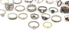 Group lot of Vintage 925 sterling silver rings