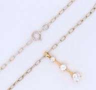 925 Sterling Silver Signed Cubic Zirconia Pendant on Chain Necklace