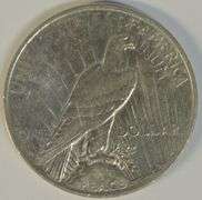 Scarce 1927-D Peace Silver Dollar. Unc Details
