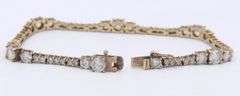 925 Sterling silver cubic zirconia link tennis bracelet