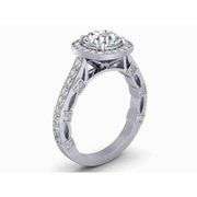 4 Kt White Gold Plated Sparkling 3.15 Ct White Blue Ice Lab Simulated Diamond Ring