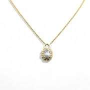18k (750) Yello gola Lock Shape Pendant with Natural Diamond Illusion setting