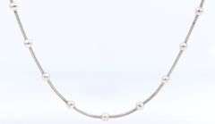 Italian 925 Sterling Silver Ball Snake Chain Necklace