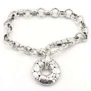 John Hardy Kali Pebble donut charm link bracelet