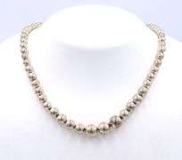 925 Sterling Silver Ball Link Chain Necklace