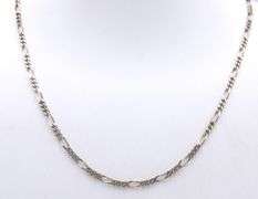 Italian vintage 925 sterling silver Figaro chain necklace