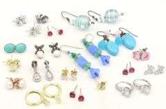 Group lot of Vintage 925 sterling silver earrings