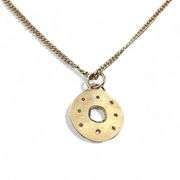 GIA Certified 14k (585) Yellow Gold Natural Diamond Necklace