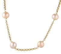 Rajoi Cultured Pearl Station Necklace in 18K