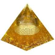 Crystal Pyramid with Citrine and White Crystal