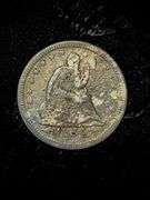 1854 Seated Liberty Quarter, Circulated