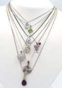 Lot of 8 Vintage 925 sterling silver necklaces