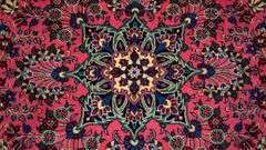 Handmade Persian Mehraban 8.1x8.6