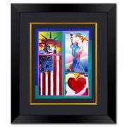 2 Liberties, Flag and Heart by Peter Max