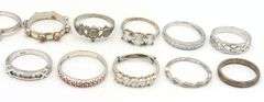 Group lot of Vintage 925 sterling silver rings