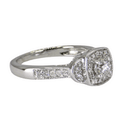 14k (585) White Gold Natural Diamond Ring